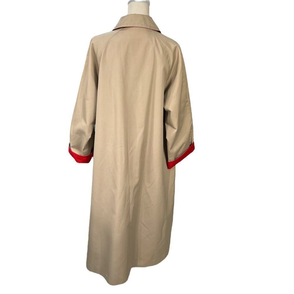 Vintage Bonnie Cashin Trench Tent Coat Russ Taylor Red Beige Coach Turn Lock - Picture 3 of 16